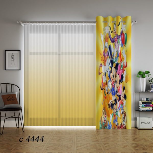 پرده چاپی طرح میکی ماوس C4444