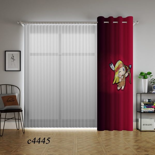 پرده چاپی طرح دختر سرخپوست C4445