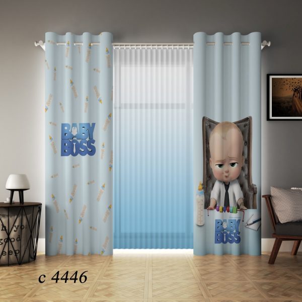 پرده چاپی طرح بچه رئیس C4446