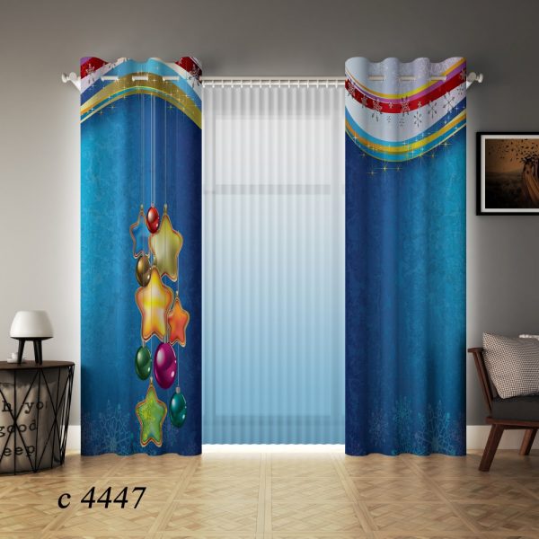 پرده چاپی طرح ستاره C4447