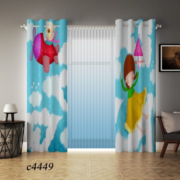 پرده چاپی طرح دختر C4449