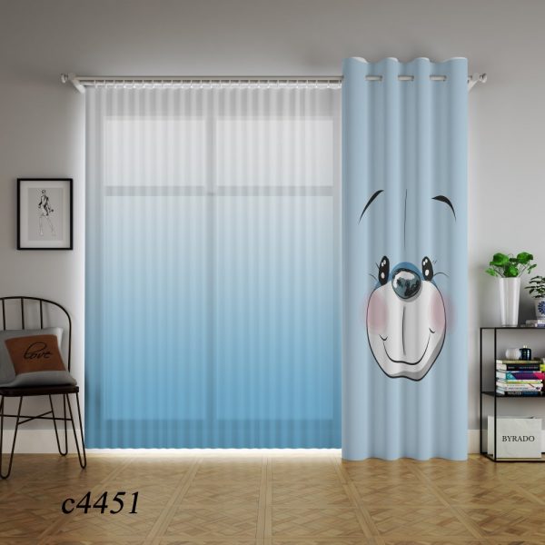 پرده چاپی طرح خرس C4451
