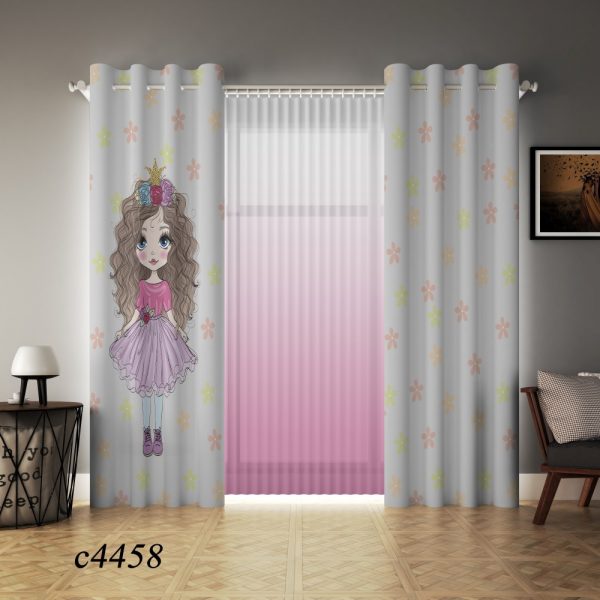 پرده چاپی طرح دختر C4458