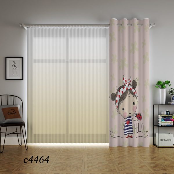 پرده چاپی طرح دختر C4464