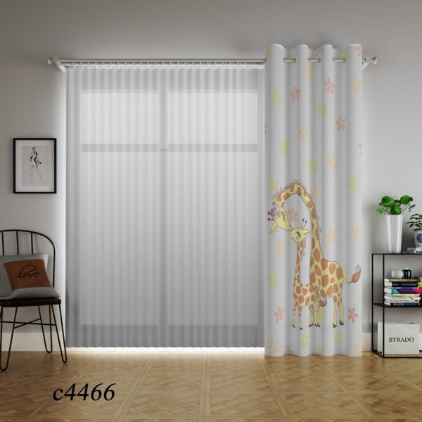 پرده چاپی طرح زرافه C4466