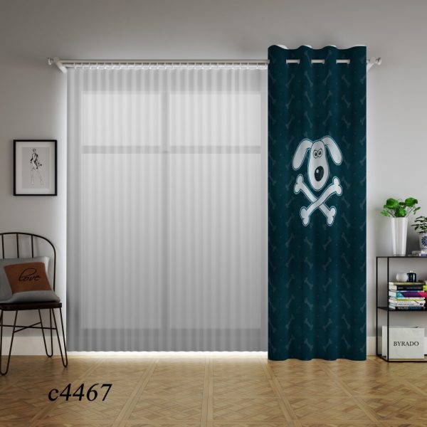 پرده چاپی طرح خطر مرگ (سگ) C4467