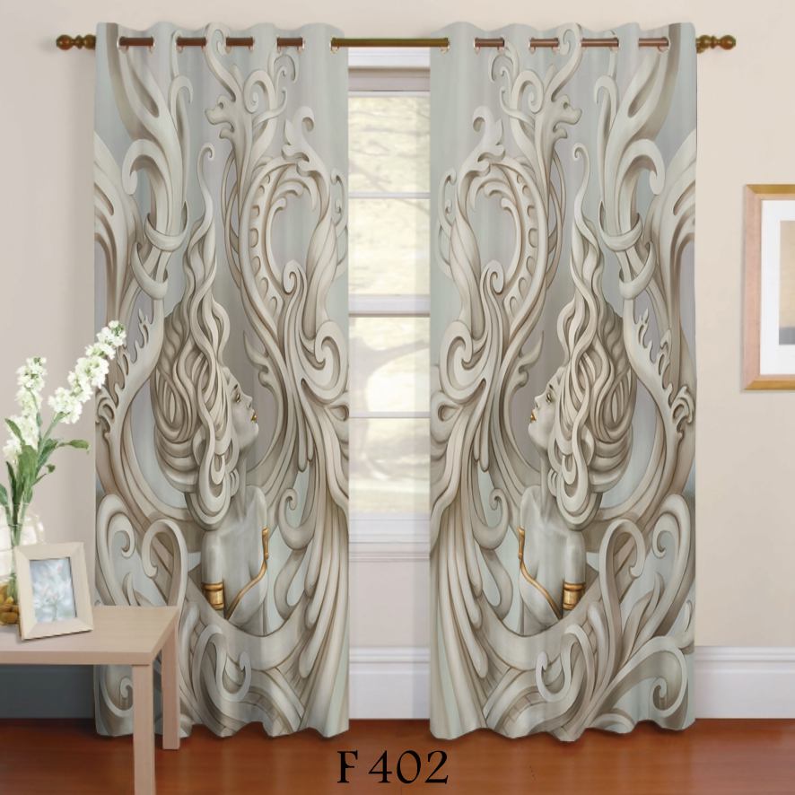 پرده چاپی طرح دختر F402