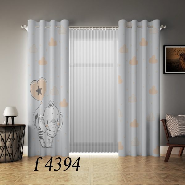 پرده چاپی طرح فیل F4394