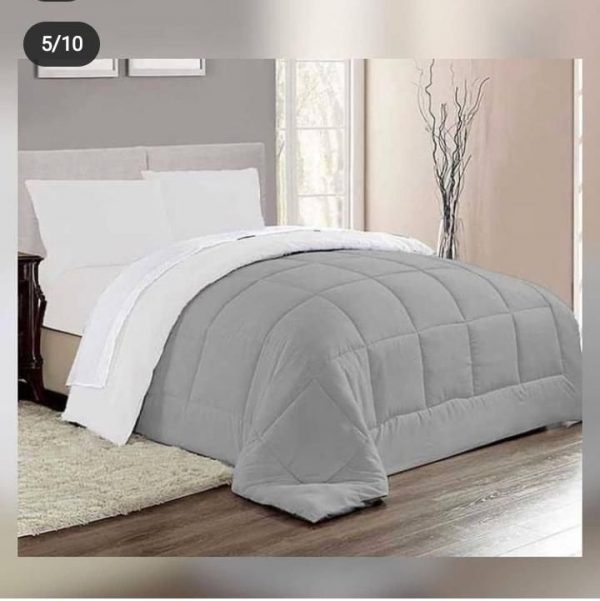 روتختی و ملحفه (دو نفره) طرح ساده سفید و نوک مدادی کد A13