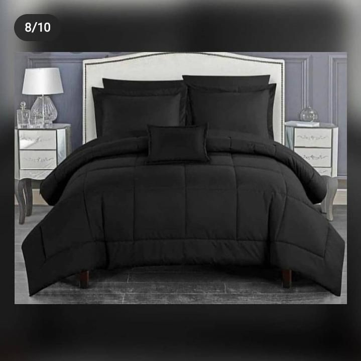 روتختی و ملحفه (دو نفره) طرح ساده سیاه کد A16