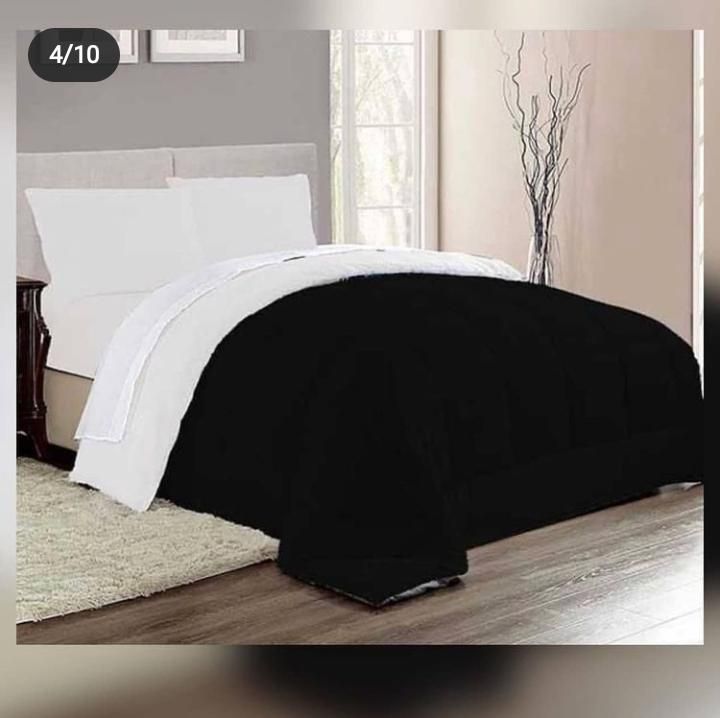 روتختی و ملحفه (دو نفره) طرح ساده سیاه و سفید کد A20