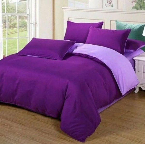 روتختی و ملحفه (دو نفره) طرح ساده بنفش کد A28
