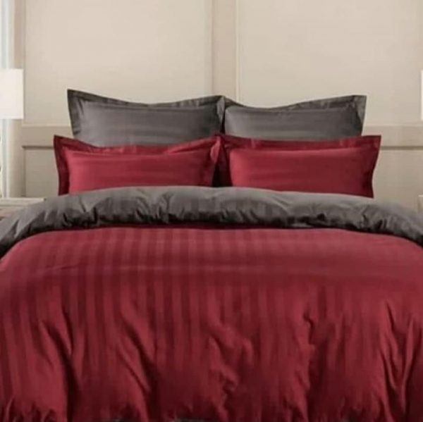 روتختی و ملحفه (دو نفره) طرح ساده زرشک و نوک مدادی کد A30