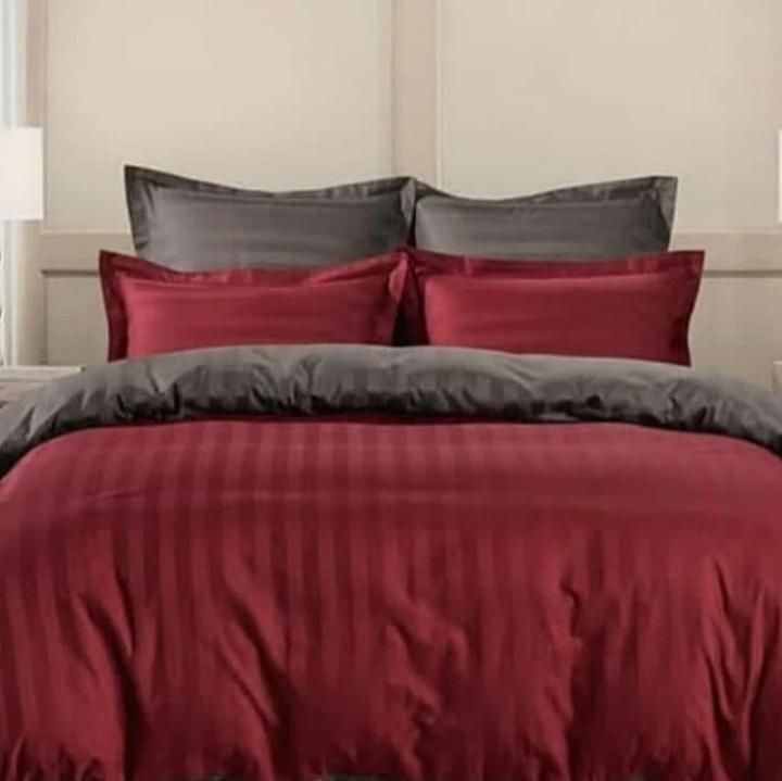 روتختی و ملحفه (دو نفره) طرح ساده زرشک و نوک مدادی کد A30