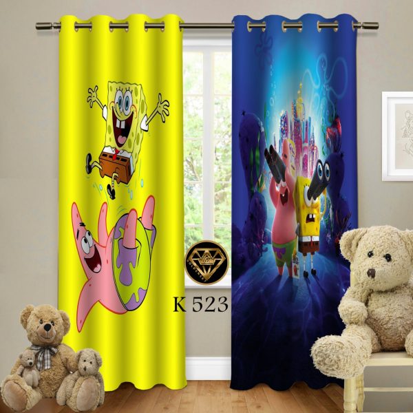 پرده چاپی طرح باب اسفنجی K523
