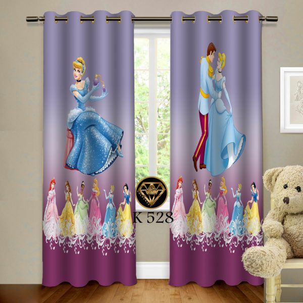 پرده چاپی طرح پرنسس ها K528