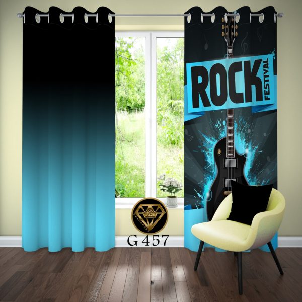 پرده چاپی طرح راک کد G457