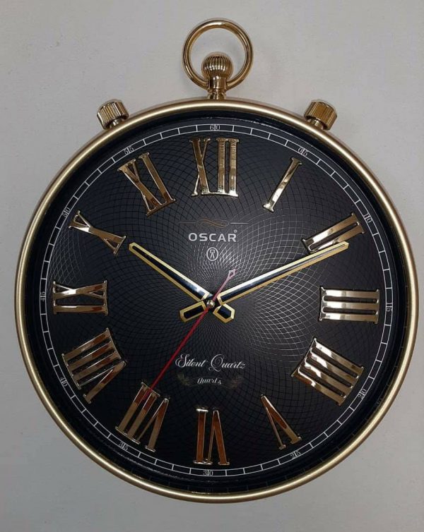 ساعت دیواری اسكار 220 شماره برجسته آبکاری کد wdp220