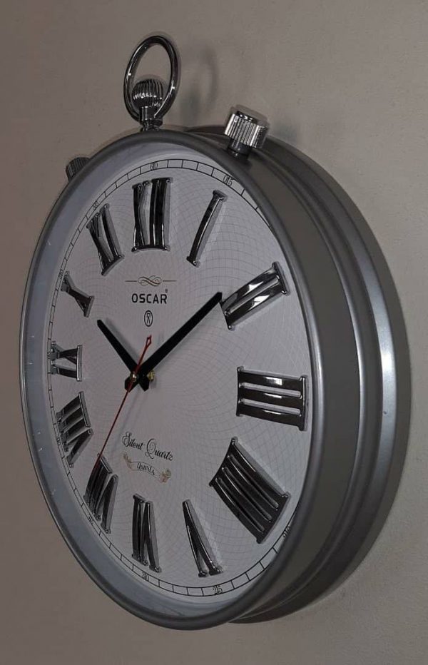 ساعت دیواری اسكار 220 شماره برجسته آبکاری کد wdp220
